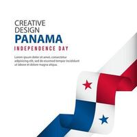 plantilla de vector de ilustración de diseño creativo de cartel del día independiente de panamá