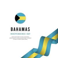 cartel del día independiente de bahamas plantilla de vector de ilustración de diseño creativo