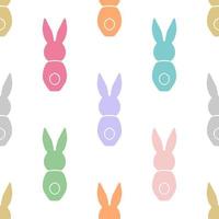 Seamless pattern Easter greeting with bunnies vector