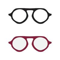 Hand drawn glasses outline set. vector