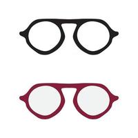 Hand drawn glasses outline set. vector