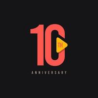 10 Years Anniversary Celebration Vector Template Design Illustration