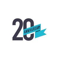 20 Year Anniversary Celebration Vector Template Design Illustration