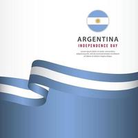 celebración del día de la independencia de argentina, ilustración de plantilla de vector de diseño de conjunto de banners