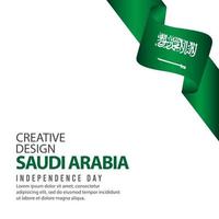 celebración del día de la independencia de arabia saudita plantilla de vector de ilustración de diseño creativo
