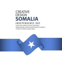 Plantilla de vector de ilustración de diseño creativo de celebración del día de la independencia de Somalia