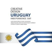 celebración del día de la independencia de uruguay plantilla de vector de ilustración de diseño creativo