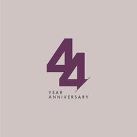 44 Years Anniversary Celebration Vector Template Design Illustration