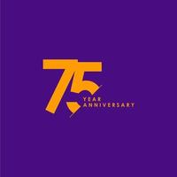 75 Years Anniversary Vector Template Design Illustration