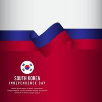 plantilla de vector de ilustración de diseño creativo de celebración del día de la independencia de corea del sur