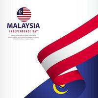 Malaysia Independence Day Celebration, banner set Design Vector Template Illustration