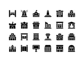 Building and Landmark Icon Set vector