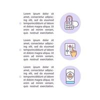 Adjusting account privacy settings concept line icons with text vector