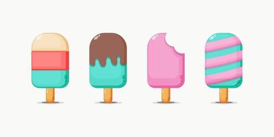 conjunto de diseño de helado vector