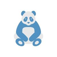 icono de color plano de vector de oso panda. preservación de la vida silvestre. mascota del zoológico chino. ecología y protección del medio ambiente. imágenes prediseñadas de estilo de dibujos animados para aplicaciones móviles. ilustración rgb aislada