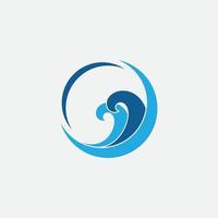 plantilla de logotipo de icono de onda de agua vector