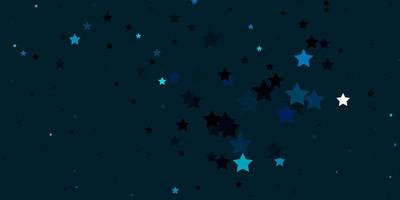 Dark BLUE vector background with colorful stars. Blur decorative design in simple style with stars. Design for your business promotion.