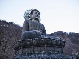 gran estatua de buda en el parque nacional de seoraksan. Corea del Sur