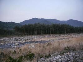 Mountain river in the mountains of Seoraksan. South Korea photo