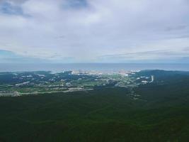 Beautiful panorama from the moutain peak. Seoraksan National Park, South Korea photo