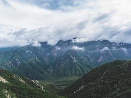 Beautiful panorama from the moutain peak. Seoraksan National Park, South Korea photo