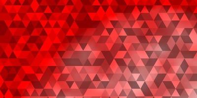 Light Red vector backdrop with lines, triangles.