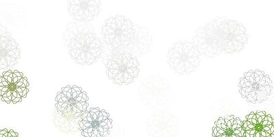 Light gray vector doodle background with flowers.