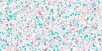 Light blue vector template with crystals, triangles.