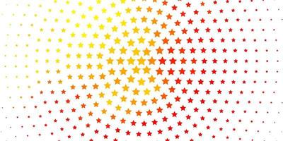 Light Red, Yellow vector template with neon stars. Colorful illustration in abstract style with gradient stars. Best design for your ad, poster, banner.