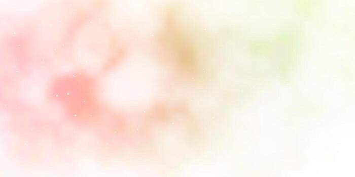Fondo de vector de color rosa claro, verde con estrellas de colores. difuminar el diseño decorativo en un estilo sencillo con estrellas. patrón para anuncios de año nuevo, folletos.
