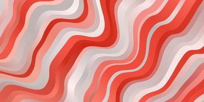 Telón de fondo de vector rojo claro con líneas dobladas. Ilustración de estilo abstracto con degradado curvo. patrón para sitios web, páginas de destino.