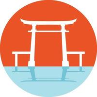 A Torii Gate Landmark of Shinto Shrine in Japan vector