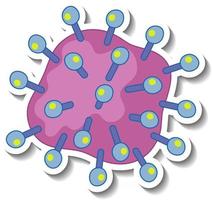 Sticker design with coronavirus or virus sign isolated vector