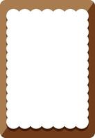 Empty brown curl frame banner template vector