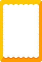 Empty orange curl frame banner template vector