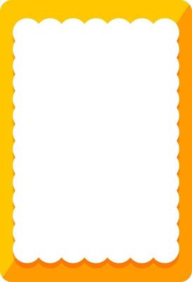 Empty orange curl frame banner template