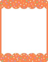 Empty orange curl frame banner template vector