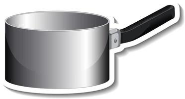 A sticker template of pot with handle isolated vector