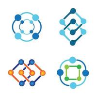 Molecule logo design vector