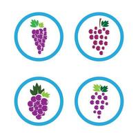 Grape logo images vector