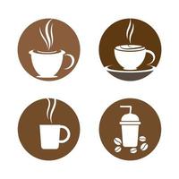 Coffee cup logo images vector