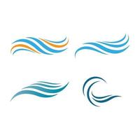 Water wave logo images vector