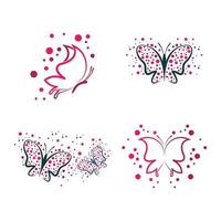 Beauty butterfly logo images vector