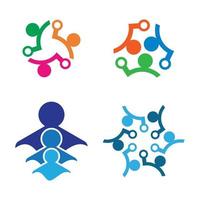 Community care logo images design vector