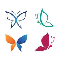 imágenes de logo de mariposa de belleza vector