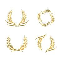 Wheat logo images vector