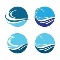 Water wave logo images vector