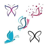 imágenes de logo de mariposa de belleza vector