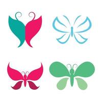 Beauty butterfly logo images vector