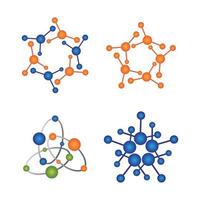 Molecule logo design vector